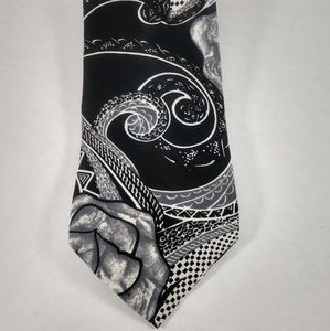 Zylos George Machado men's silk tie abstract
